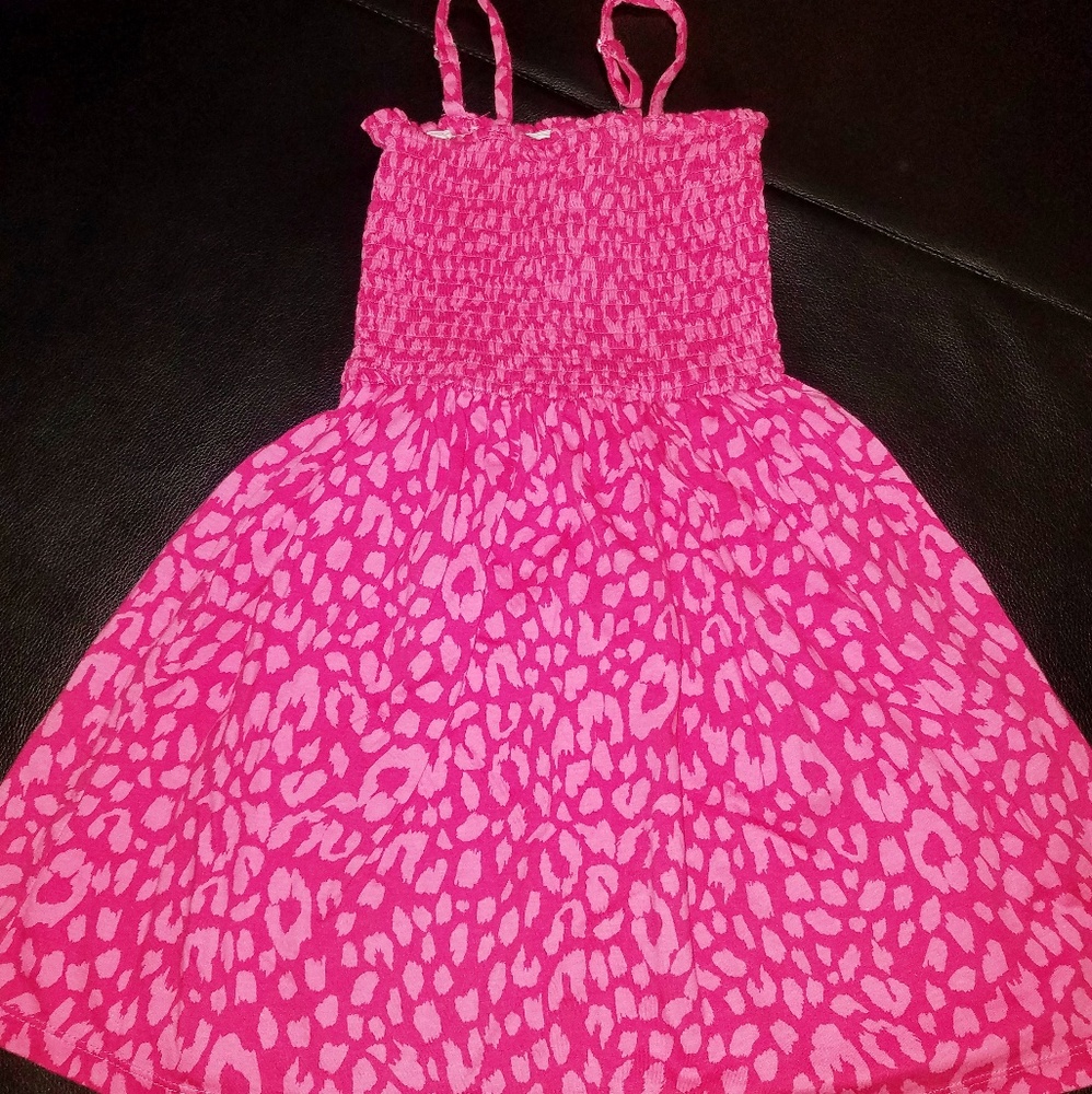 🤑5/$25 CHILDRENS PLACE Pink Print Smocked Dress, M(7/8)